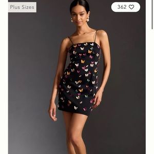 Anthropologie Maeve 3-D Butterfly Spaghetti-Strap Dress